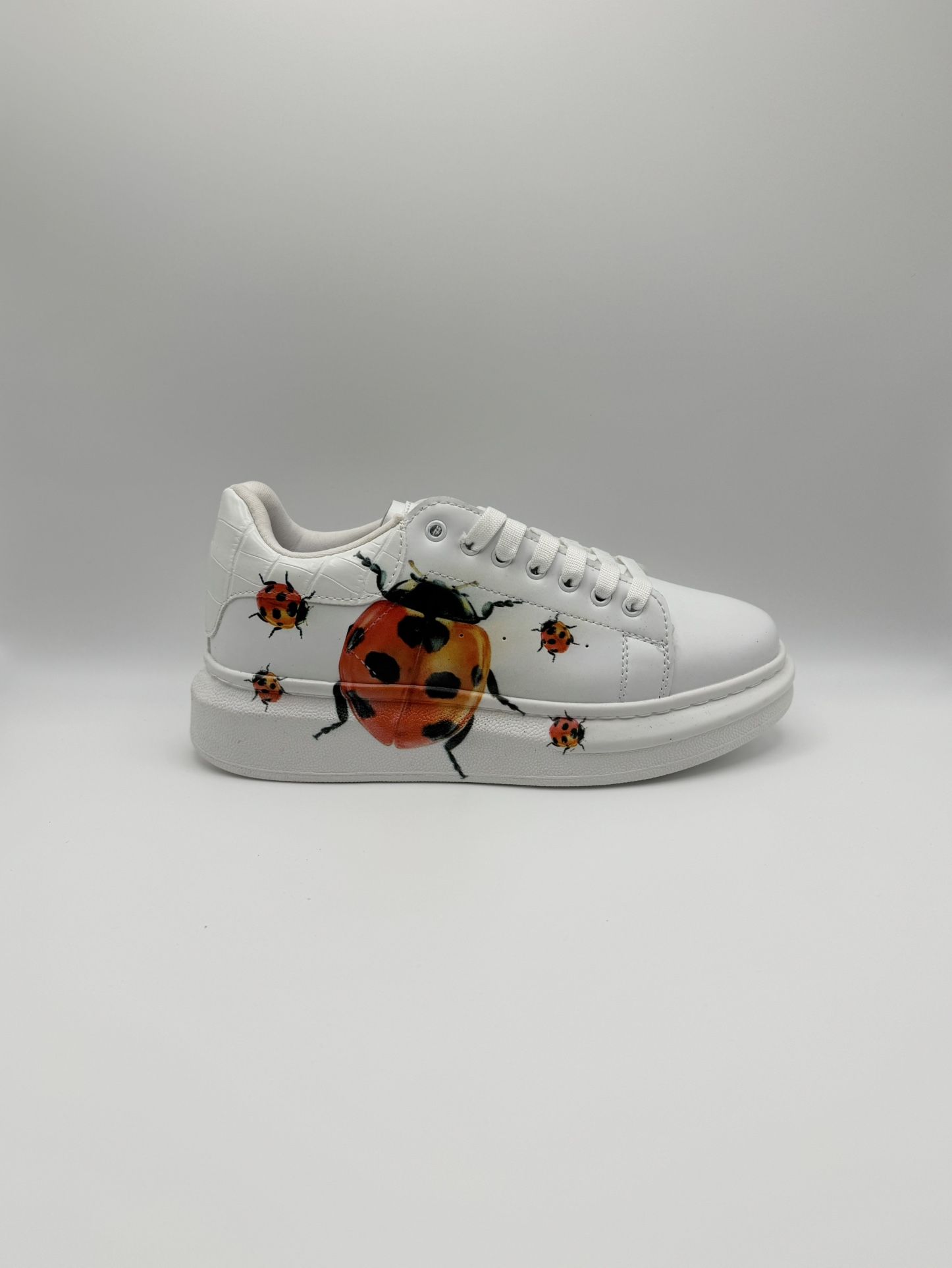 Brand New Custom Lady Bug Women Fashion Sneaker Platform Comfortable Size 5.5