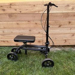 KneeRover Economy Scooter - Foldable, Steerable, Dual Brakes, for Injury Recovery, Black - Gently Used