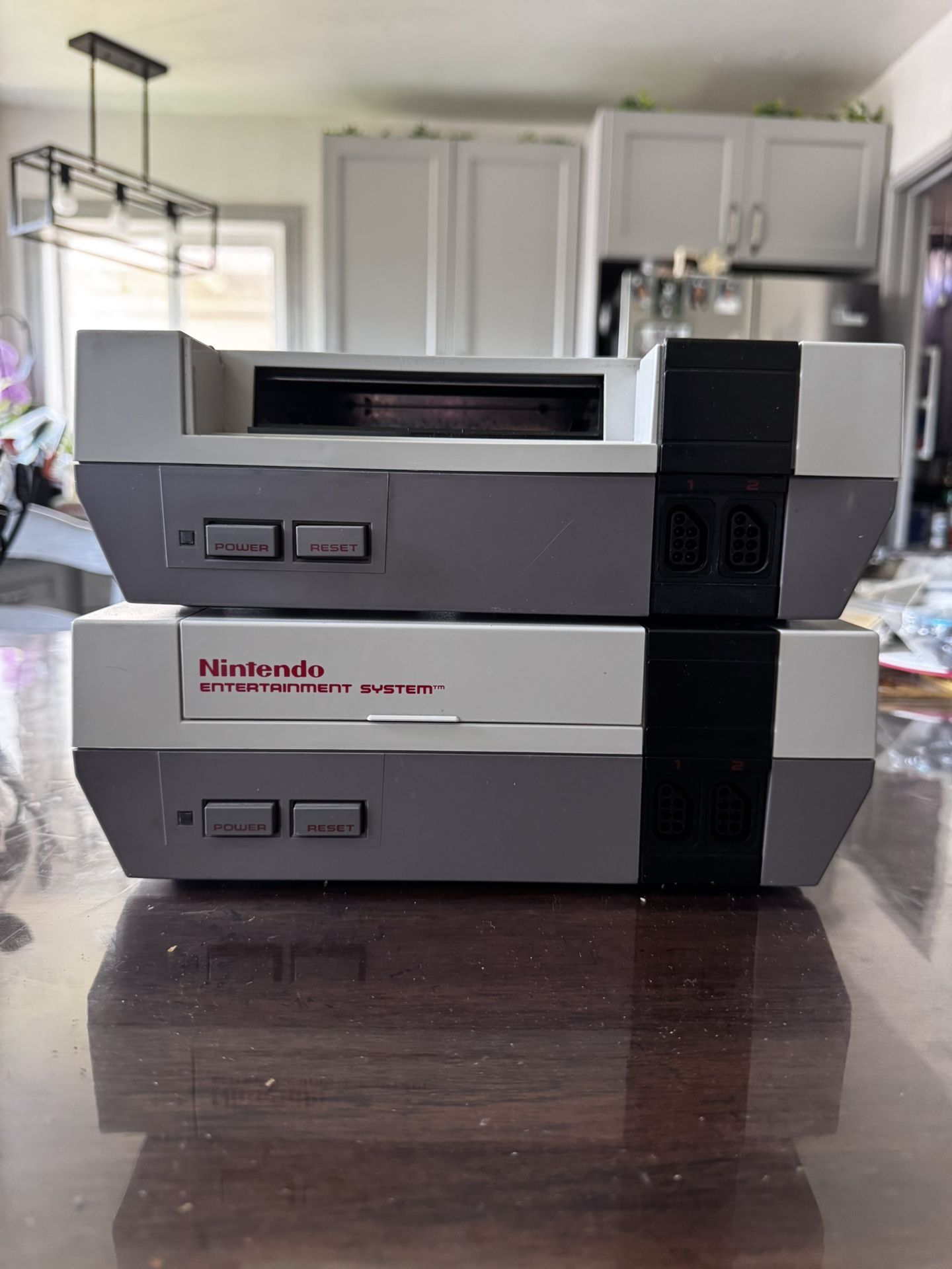 Old Nintendo Console With Games