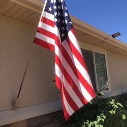 American Flag With Pole 