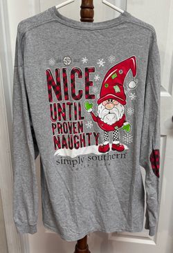 Women's Long Sleeve Graphic T-Shirt simply Southern Christmas Ugly Sweater just $7
