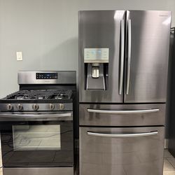 Samsung 4 door black stainless steel &. Samsung 5 burner black stainless steel set