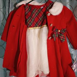 New Sz 24 Months Baby Girl 2 Pc Holiday Outfit