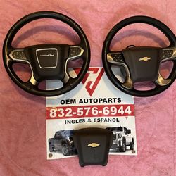 2015 2016 2019 Chevy Silverado GMC Denali Sierra Driver Side Black Interior Heating Steering Wheel