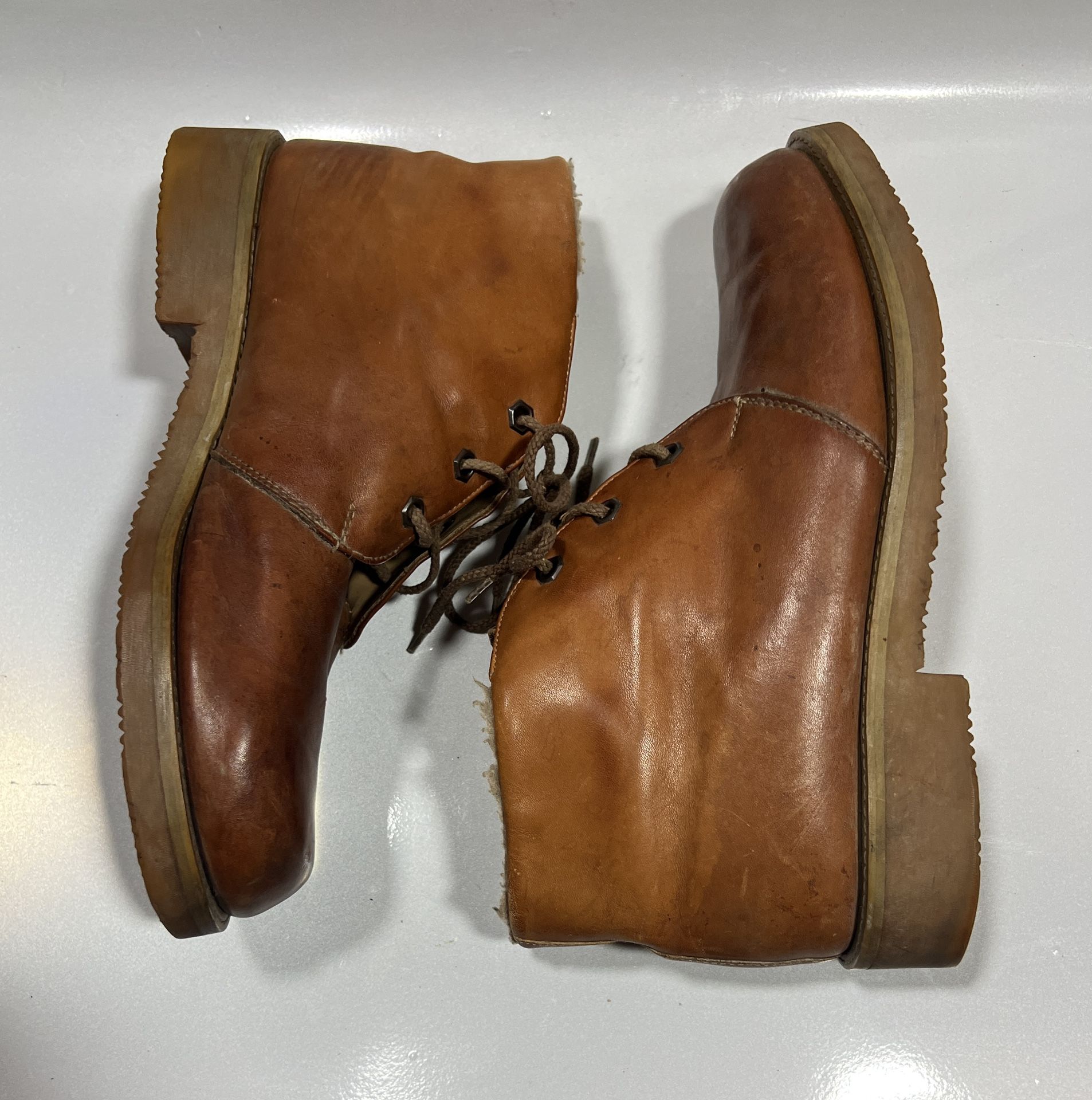 Tomis Chukka Ankle Boots Mens Size 10 Brown Leather Lace Up  display picture 1