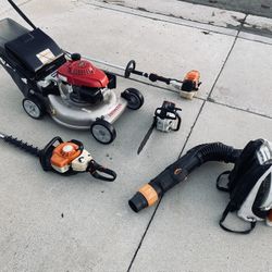 Honda Lawnmower And Stihl Tools 