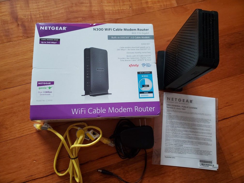 Netgear N300 WiFi Cable Modem Router