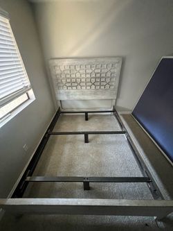 Queen bed and frame