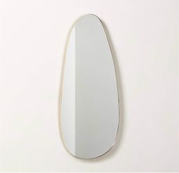 Navone Unlacquered Brass Wall Mirror 20''X44'