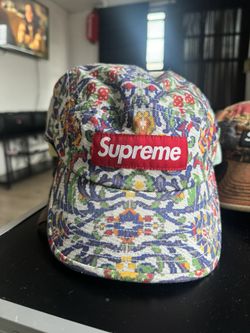Supreme Washed Twill Camp Cap Tapestry 