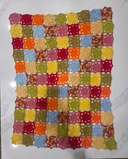 Handmade Crochet Blanket 32"×41"