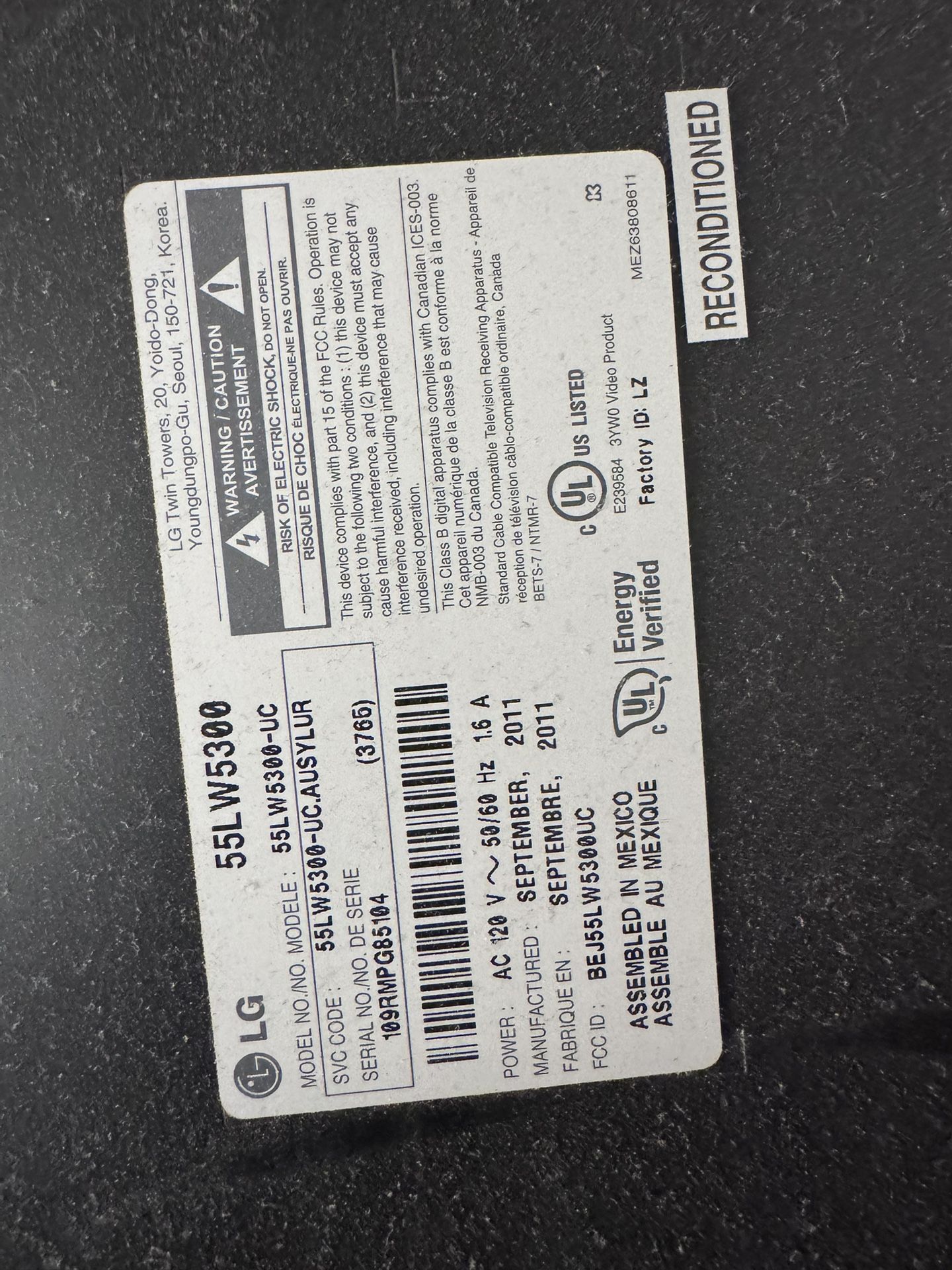 TV 55” LG