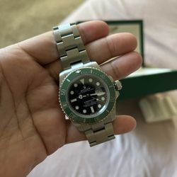 ROLEX SUBMARINER DATE 116610LV 40MM GREEN DIAL WITH STAINLESS STEEL BRACELET