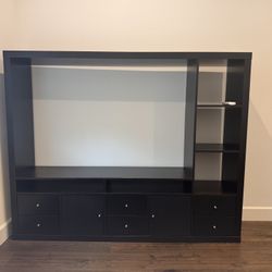 Sleek Black Shelf — Modern & Versatile