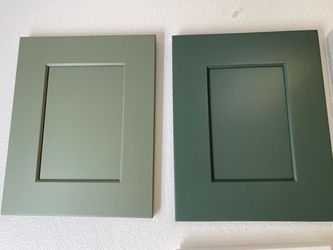 Green shaker cabinet