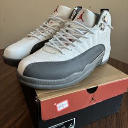 Jordan 12 White And Gray Size 11