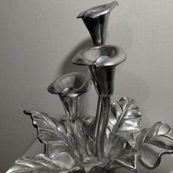1991  ARTHUR COURT CALLA LILLY SCULPTURE - CANDLEHOLDER 11"×11" 