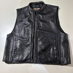 Leather  Biker vest Size 46 Men