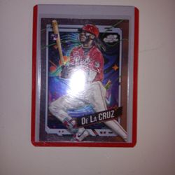 ELLY DE LA CRUZ COSMIC CHROME ROOKIE BASEBALL CARD 