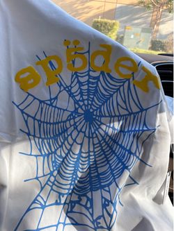 sp5der tee shirt white/blue/yellow