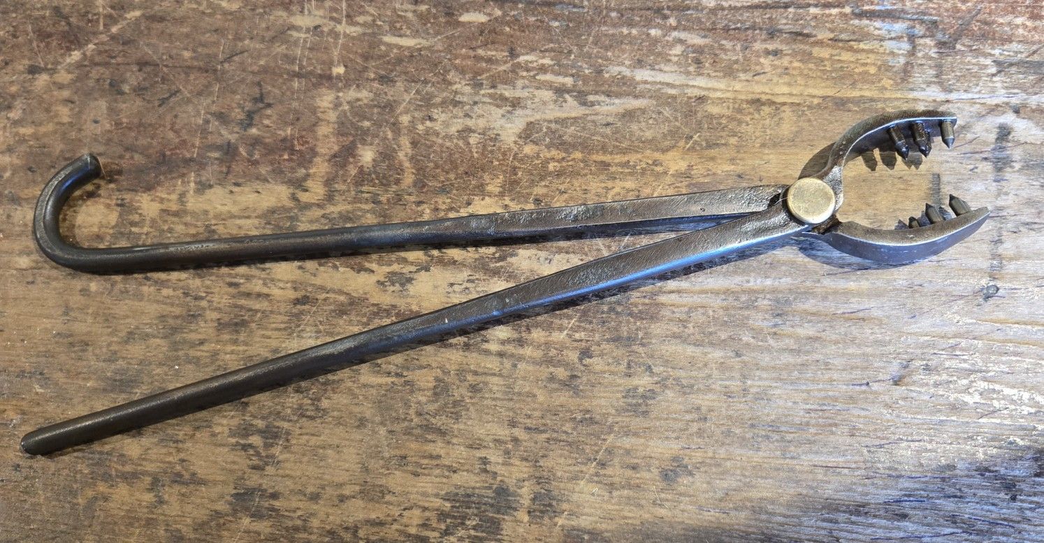 Antique Blacksmith's "Wolf Jaw" Tongs