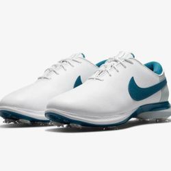 Men's Nike React Air Zoom Tour Infinity Victory 2 White Marina Blue Golf Cleats Sz 13⛳️