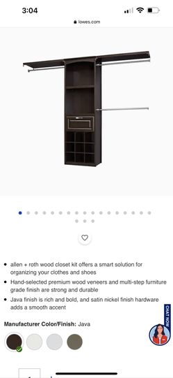 Wood Closet Kits  allen + roth 8-ft to 8-ft W x 6.83-ft H Antique Gray Wood Closet Kit