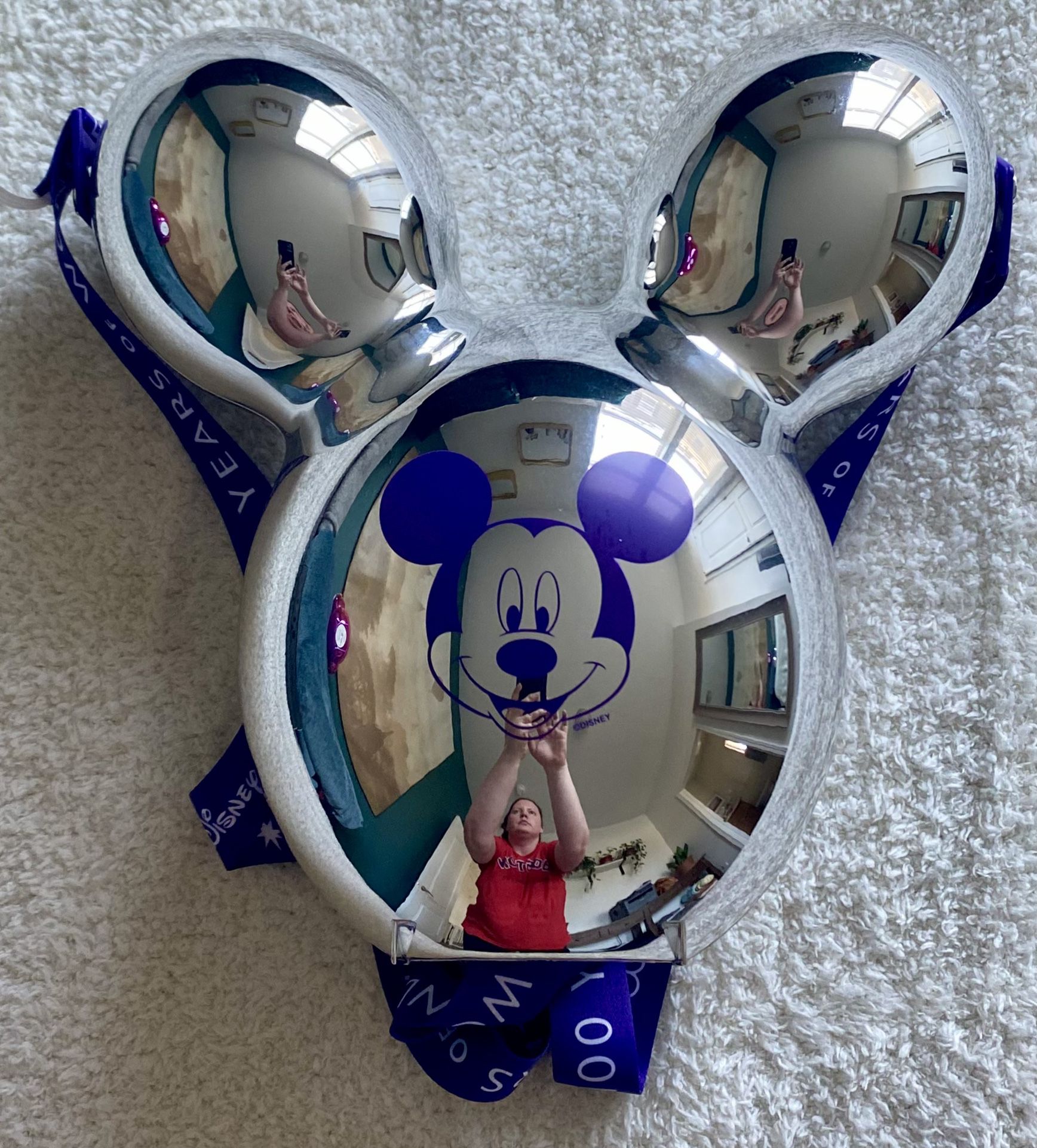 Disney Parks 100 Years Of Wonder Silver Metallic Mickey Balloon Popcorn Bucket