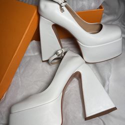 White Platform Heels