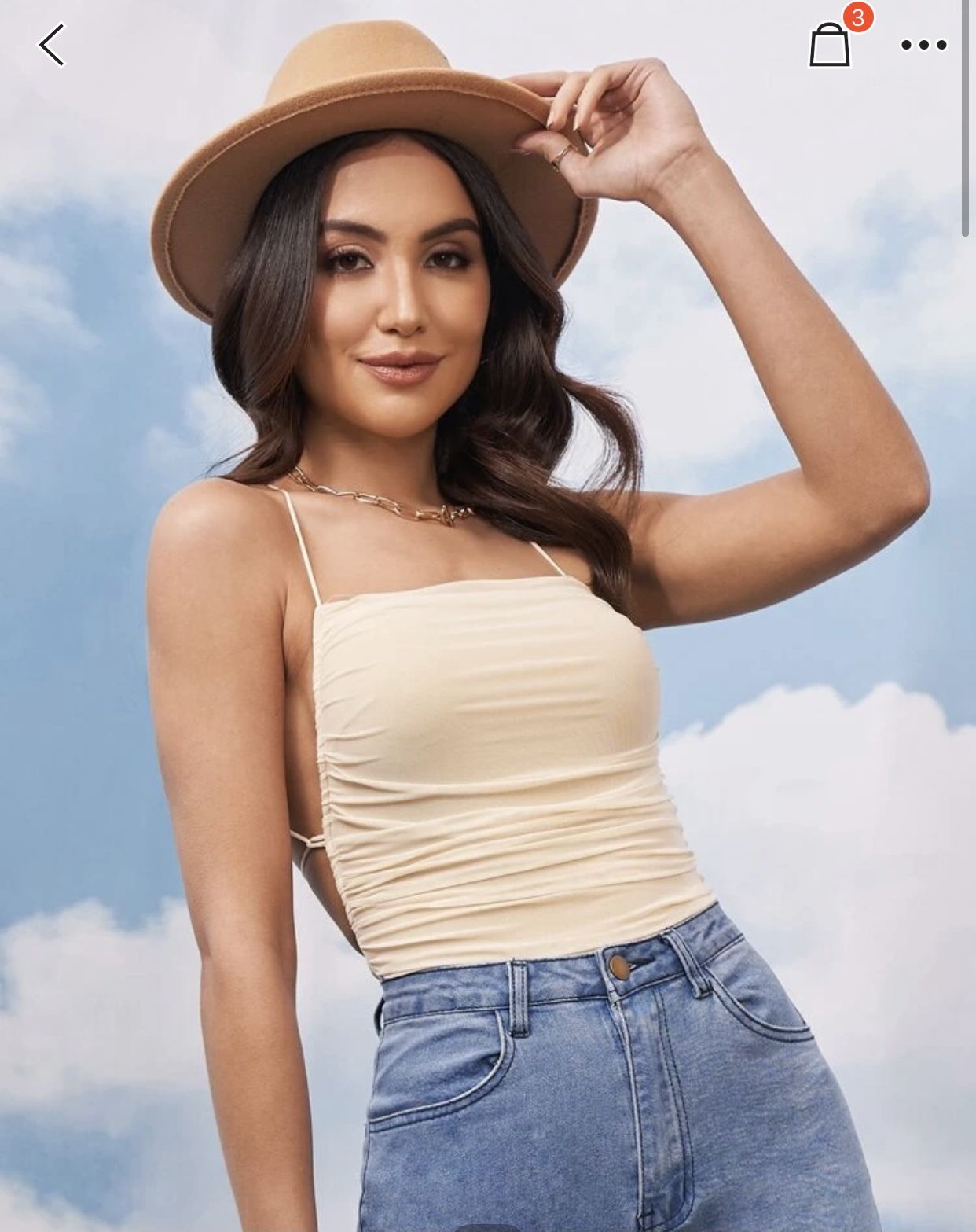 SHEIN lace Up Bodysuit