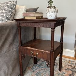 Vintage Solid Wood Side Table