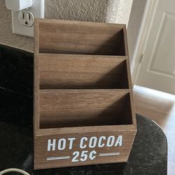 Hot Cocoa Wooden Organizer