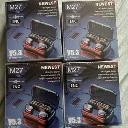 M27 V5.3 HD Digital display Bluetooth wireless earbuds
