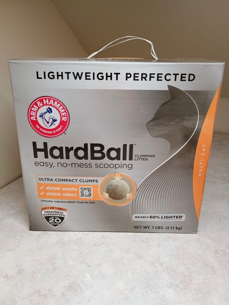 New 7 Lb Box Lightweight Perfected Hard Ball Clumping Litter Easy No Miss Scooping
