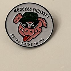 MOROCCO SHRINERS SWINE SHINE IN ‘09 Biker Pig Motorcycle Tac Pin Collectible