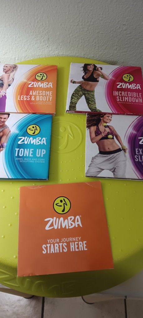ZUMBA original Workout 4 Cd's Plus Green Tablet Plataform