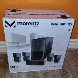 Morentz Audio MZ-7 Platinum Series 5.1 HD Home Theater System - 1500 W -HDTV-NEW