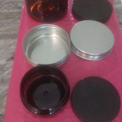 Containers For Savs, Lotions, Lip Balm With Lids...with 15 Shipping Bags