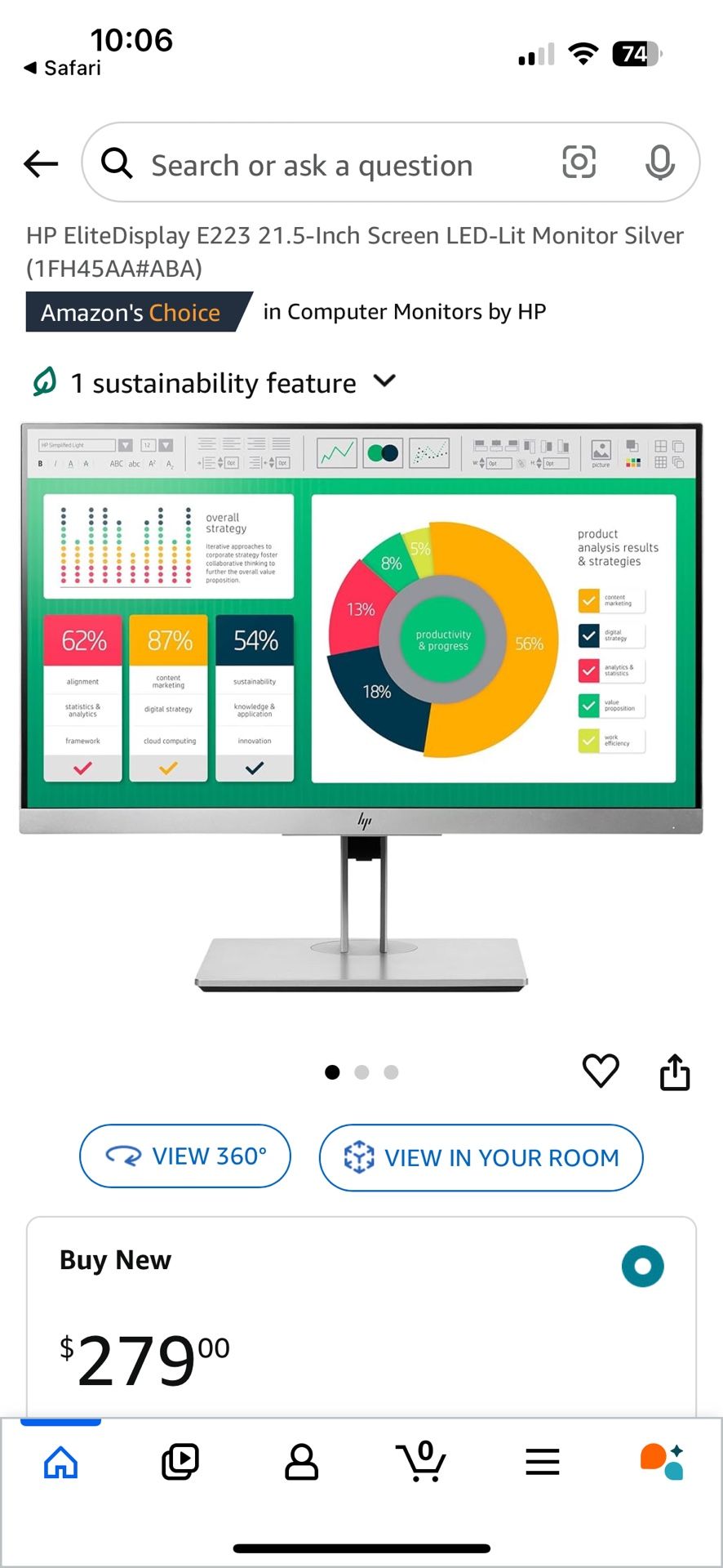 HP 22 Inch Monitor H223