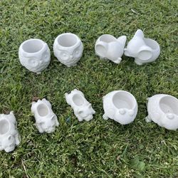 Small Animal Planters -Small Concrete Animal Pots $4 each