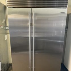 Sub Zero 48” Stainless Steel Built In Side By Side Refrigerator 