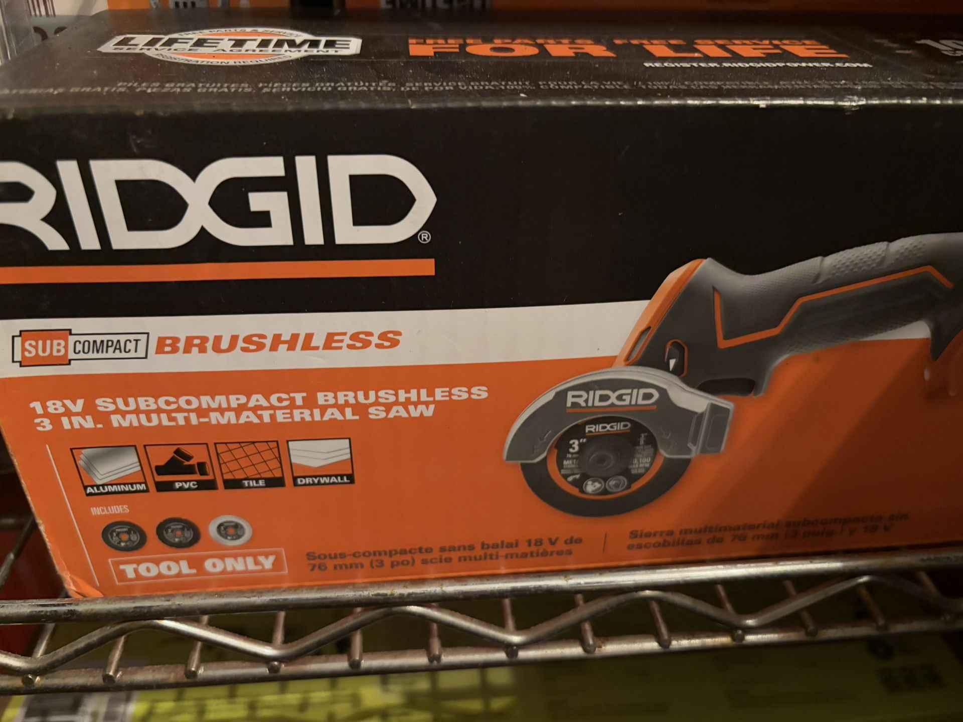 18V SUBCOMPACT BRUSHLESS 3 IN. MULTI-MATERIAL SAW RIDGID