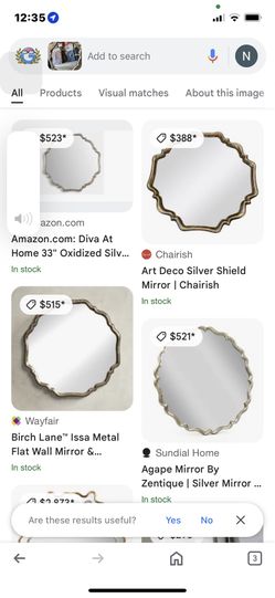 Elegant Geometric Silhouette Glass Mirror 