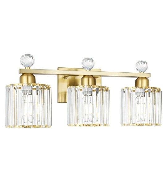 Brand New Modern Crystal Bathroom Vanity Light 3-Lights