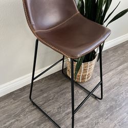 Bar Stool 30" Bar Height Stool Faux Leather Bar Stoolswith Back,Modern Counter Stool for Kitchen Island