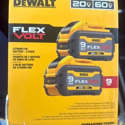 FLEXVOLT 20V/60V MAX Lithium-Ion 9.0Ah Battery Pack (2 Pack)
