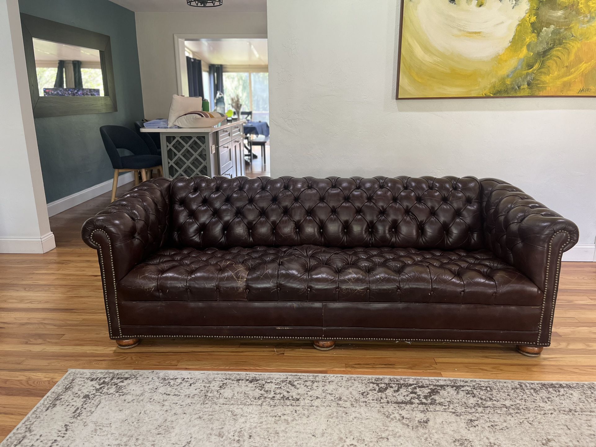 Vintage Chesterfield Leather Couch