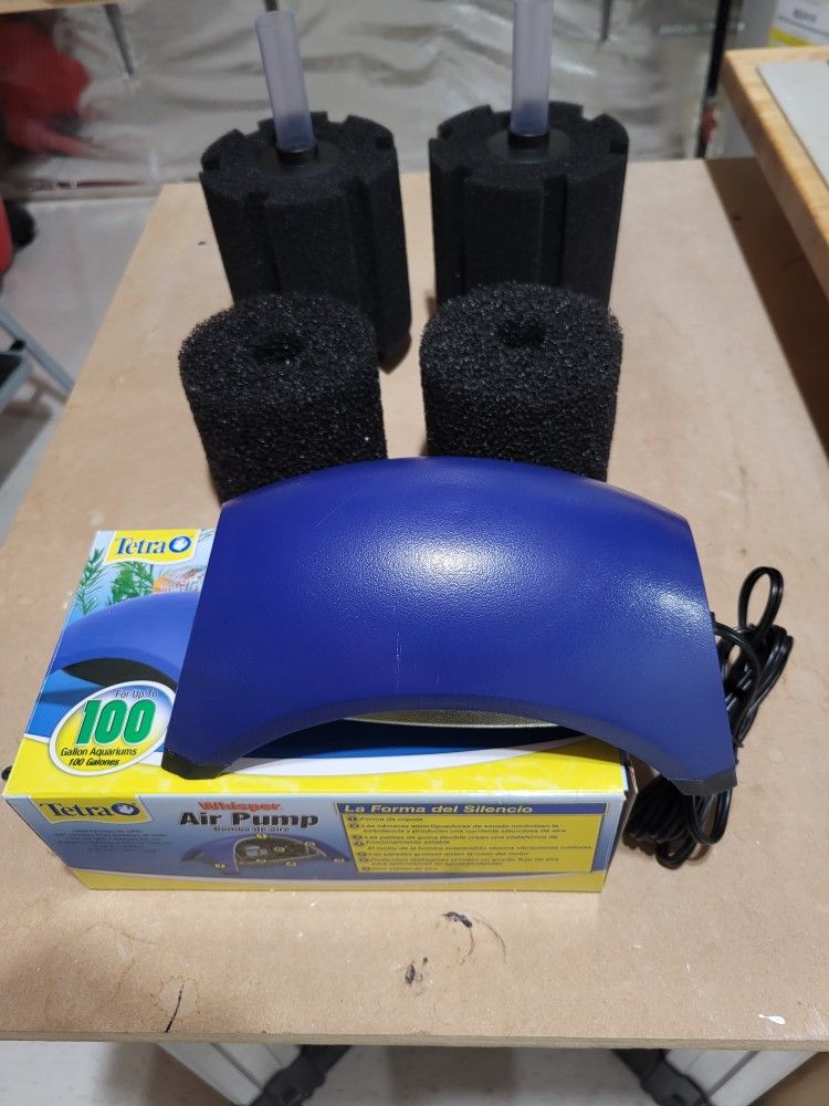 Fish Tank Air Pump & Sponge Filters