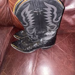 Tony Lamas Leather Boots Ostrich 
