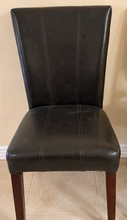 Black Faux Leather Dining Chair